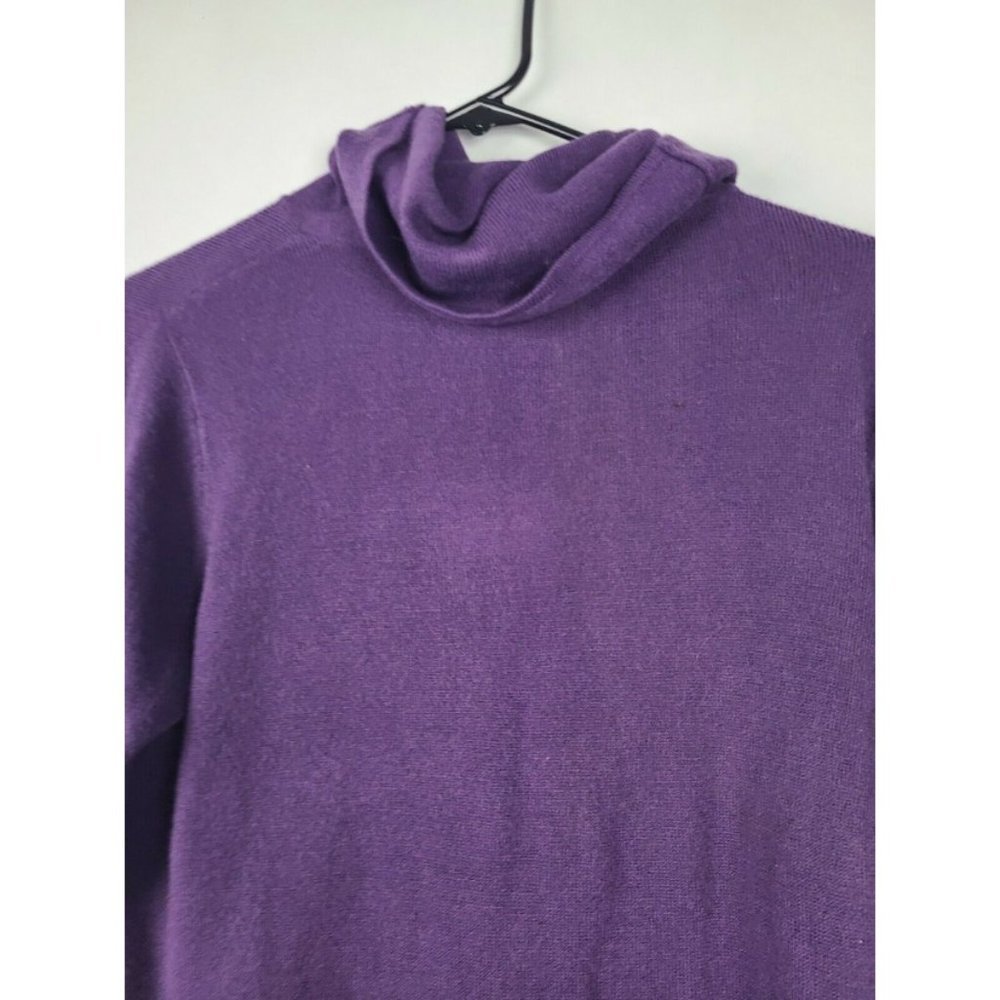 COLDWATER Creek Purple Pullover Sweater Size PM - Picture 4 of 6